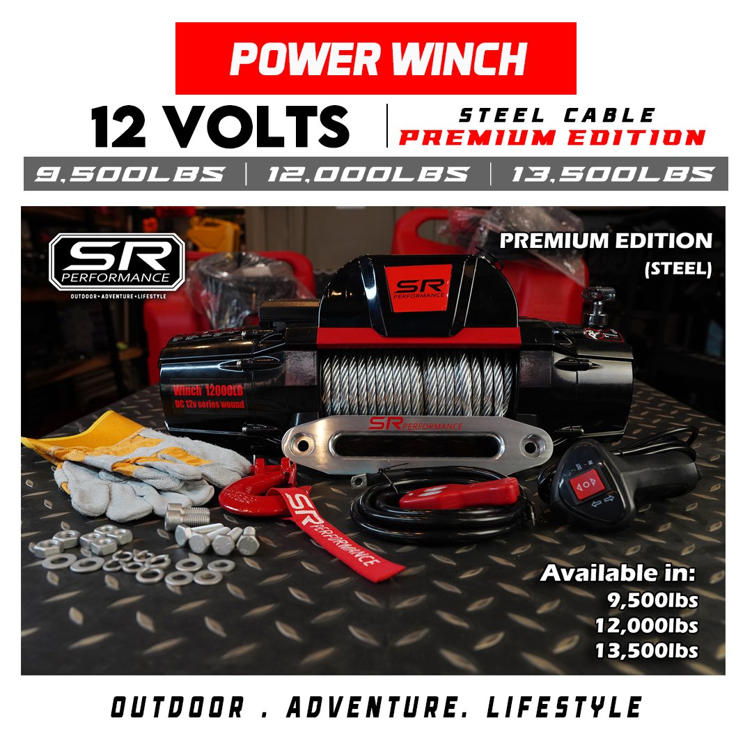 SR POWER WINCH PREMIUM EDITION STEEL CABLE